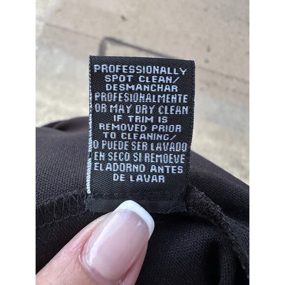 VTG'90s y2k Black Chiffon Draped Cocktail Slinky Midi Dress/Assimetrical Hem 6 - Picture 13 of 15